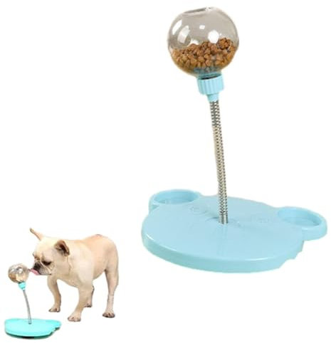 Amebleak Futterball für Hunde Interaktive Spielzeug, Wackelndes Hunde Leckerli Spielzeug, Fördert Gesunde Essgewohnheiten Und Mentale Stimulation (Blau)