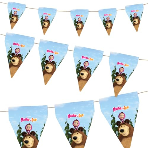 BeenSmile, Masha e Orso Compleanno 2 Anni, Piatti e Tovaglia, e Molto Altro per la Tua Festa, Rendetelo Indimenticabile