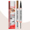 Microblading Augenbrauenstift, 2-in-1 Brow Pen und Versiegelndes Brow Gel, Augenbrauen Make-up für haarähnliche Brauen, Dunkelbraun, eyebrow pencil mit Pinselspitze (Dark brown)