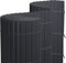 jarolift Canisse en PVC Standard Brise Vue pour Jardin Balcon Terrasse, Habillage De Balcon Clôture Renforcé Résistante à la Corrosion et aux Intempéries, 140 x 500 cm (H x B), Gris