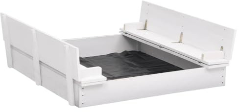 Genérico Arenero Infantil de Madera de Abeto Blanco 95x90x15 cm,Juegos y Juguetes,Estructuras para Juegos al Aire Libre,Cajones de Arena,313889