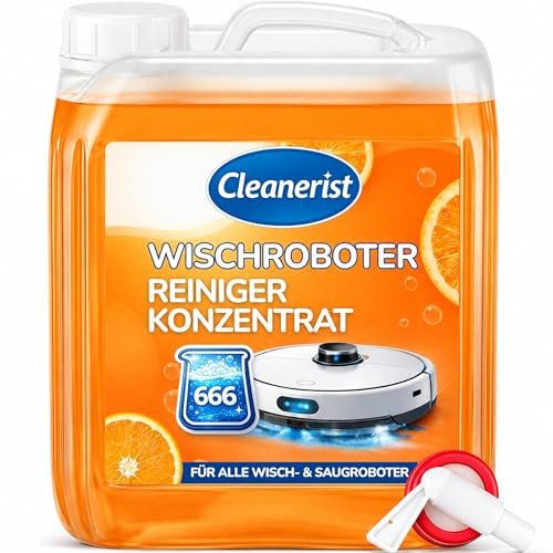 Cleanerist | 10L Detergente Robot Lavapavimenti Arancia (666 dosi) - 15ml su 300ml - Universale per tutti i modelli - Concentrato 1:20 - Senza aloni