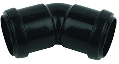 FLOPLAST 40mm Black Pushfit 135 Degree Waste Pipe Bend - Pack of 2