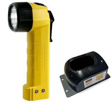 AccuLux 449832 - HL 12 EX Akkuleuchte Set, EX-geschützte Handleuchte mit Power LED, mit Ladestation L30 für 230V