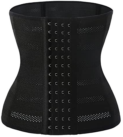 Shapewear Damen Taillenmieder Korsett Lange Torso Waist Trainer Corset Bauchweg Unterbrust Verstellbar Cincher Gürtel Taillenformer Stark Formend Shaper Atmungsaktiv Mieder (Schwarz,L)