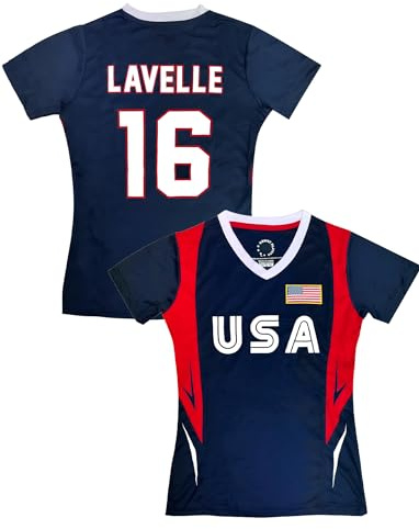 USWNT Players T-Shirt Girls’ Official U.S. Women’s National Soccer Team Association, USA Flag Youth Sizes Tee Top Lavelle (YS)