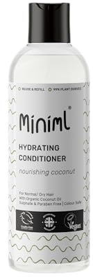 Miniml Natural Coconut Hair Conditioner- Hydrating & Nourishing, For Normal to Dry Hair, Suitable for Sensitive Scalp & Skin, Sulphate Free, Vegan & Cruelty Free, 500ml Forever Bottle