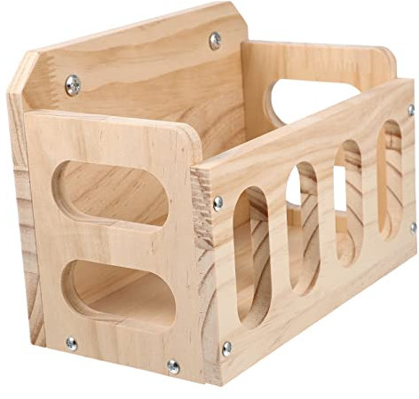 FRCOLOR Wood Feeder Rabbit Bowl Bunny Container Wood Rack Hay Feeder Rabbit Treats Bowl Hamster Feeding Tool