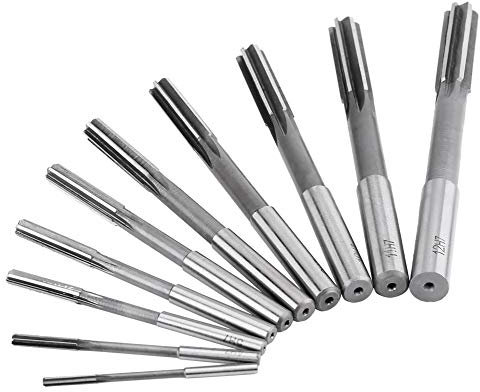 Set di Alesatori per Serraggio Set di Alesatori per Metallo 12 × 8 × 4 10 Pezzi Hss Fresa per Alesatore per Flauto Dritto 3 4 5 6 7 8 9 10 11 12mm