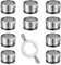 Littlegaofeithing 10 pezzi M24 montalatte per rubinetto, in acciaio inossidabile, include 10 guarnizioni e 1 chiave per schiumatore cromato per cucina bagno, filettatura maschio