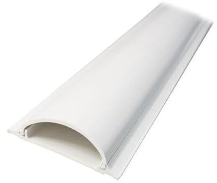 Gouttière électrique adhésive pour Sol 2 m 15 x 50 mm, idéale pour la Protection et l'organisation des câbles dans Les espaces intérieurs.