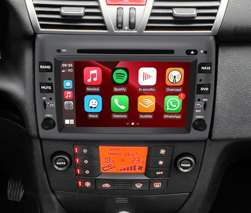 Sistema de navegación estéreo de coche de 8 pulgadas para Fiat Stilo, Android 13, CarPlay inalámbrico, WiFi, compatible con cámara de respaldo