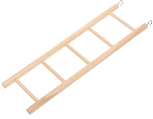 GARVALON Scala in Legno per Pappagalli 24X7 CM Giocattolo Creativo per Uccelli Funzione Mordicchiare e Arrampicarsi Accessorio Sicuro per Gabbie di Parrocchetti e Piccoli Uccelli