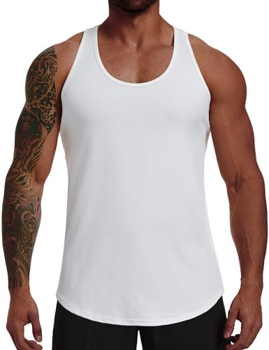 Wayleb Camiseta Tirantes Hombre Secado Rápido para Gimnasio y Running