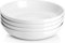 Y YHY Large Salad Bowls Set of 4, 50 oz Large Pasta Bowls, Ceramic Serving Bowls, Soup Bowl, Fruit Dishes, Microwave and Dishwasher Safe, White, 9.75 x 2 in