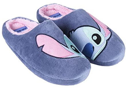 CERDÁ LIFE'S LITTLE MOMENTS - Zapatillas Casa Mujer Invierno Divertidas de Stitch con Plantilla Acolchada y Suela Antideslizante - Licencia Oficial Disney