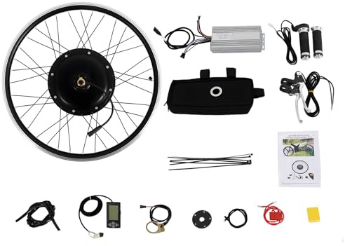 SHZICMY 26 tum 48 V 1 500 W elcykelsats, e-cykel bakhjul konverteringssats med LCD-skärm, elcykel konverteringssats
