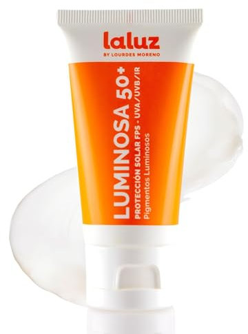 Lourdes Moreno | Crema Solar Facial 50 Luminosa | Protector Solar 50 Spf Para Todo Tipo De Pieles | Crema Protectora Solar 50 Facial Antimanchas | Absorción Rápida Sin Efecto Graso - 50 ml