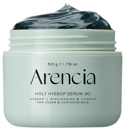 Glow Hyssop Overnight - Suero hidratante y antienvejecimiento para piel de cristal coreana de aspecto más joven, 30% vitamina A, C, E, 10% niacinamida, péptido