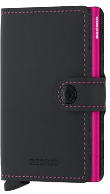 Secrid MINIWALLET Matte Black & Fuchsia