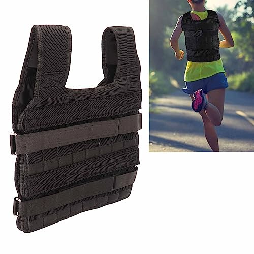 Gilet Lesté 15KG pour Hommes Respirant avec Maille Aérée et Poids Amovibles Veste de Musculation Fitness