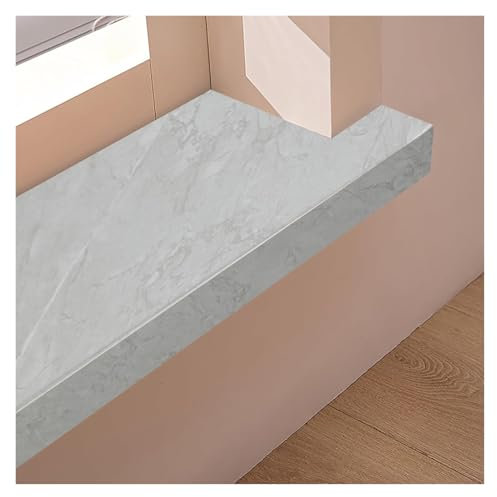 Appui de Fenêtre Interieur de Finition Grain de Bois, Appui de Fenetre PVC avec Nez, Appui de Fenêtre Décoratif Couverture Protecteur de Rebord de Fenêtre, Taille Personnalisée(L,10 cm x 160 cm)