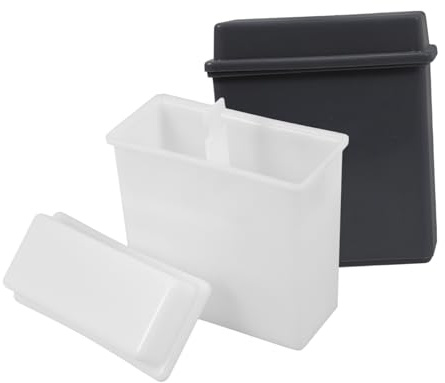 DECORNIJIA 2set Slide Staining Rack Set for Microscope Staining Jar Polypropylene Material for Laboratory Slide Preparation and Storage