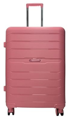 MODELISA - Maleta Mediana De Viaje con 4 Ruedas Giratorias Rígida Equipaje Expandible Polipropileno 24'' 68X45X26,5cm, 70L, 3.02kg (Rosado, Mediano)