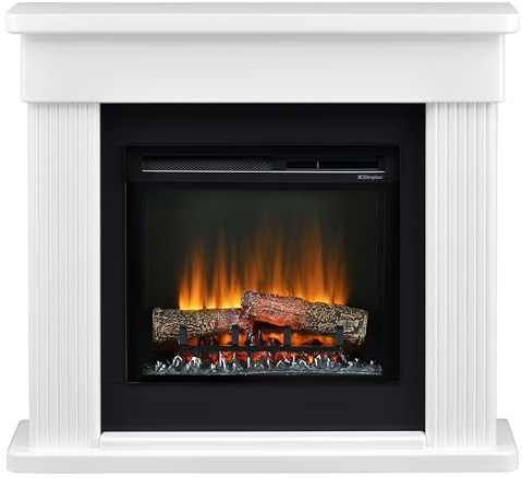 Dimplex Portland 23inch Optiflame Suite, Fully Assembled Electric Fireplace With Choice Flame Colours, Adjustable Flame Brightness, Remote Control. 107cm Wide
