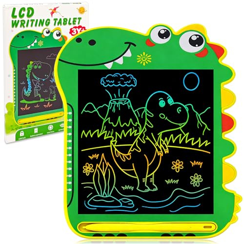 Dinosaur LCD Drawing Tablet, 8.5 Inch LCD Writing Tablet Screen Writing Board Drawings Pad Toddler Colorful Doodle Board Writings Pad Drawing Boards Doodle Scribbler Pads Gifts