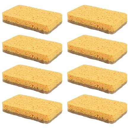 20-pack eko komposterbara disksvampar med tuff skrubbdyna för köksrengöring och smutsborttagning (A)