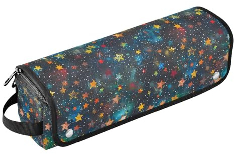 Sac de voyage pour outils de cheveux pour femme avec tapis résistant à la chaleur, étui de voyage imperméable pour fer à friser, fer à friser, sèche-cheveux, étoile colorée essentiels de voyage pour
