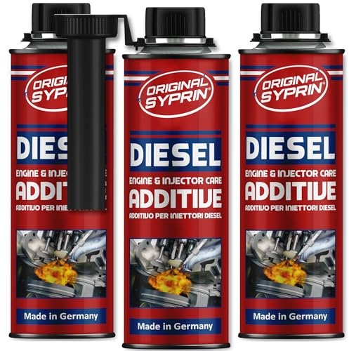 SYPRIN Original dieseltillsats – bränsletillsats för dieselmotorer I bränsletillsats med injetkor – 3 x 250 ml