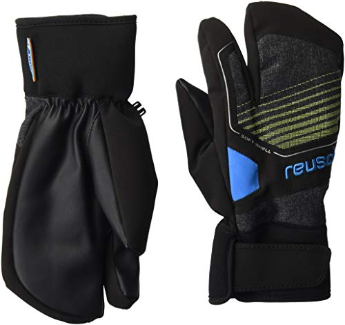 Reusch Kinder Torby R-TEX XT Lobster Handschuhe, Black Melange/Safety Yellow/Brilliant Blue, 6.5