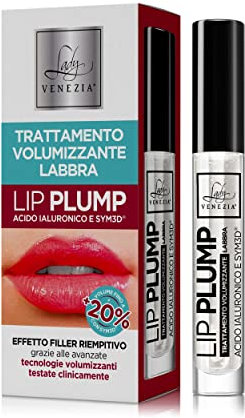 LADY VENEZIA Trattamento Volumizzante Labbra - Lip Plump con Acido Ialuronico e SYM3D® 10 ml - Made in Italy