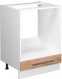 Vicco Herdumbauschrank Fame-Line, Goldkraft Eiche/Weiß, 60 cm ohne Arbeitsplatte