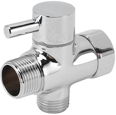 Valvola Deviatore Doccia a 3 Vie in Ottone da 1/2 Pollice 7/8 Pollici per Soffione Doccia Portatile e Soffione Fisso, Separatore Acqua con Uscita Universale a Tre Vie, Parte di