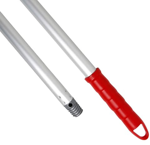 Maya Manico GRAFINOX. Speciale anticorrosione. 1,40 m di acciaio resistente. Filettatura universale e maniglia con foro per appenderlo. (Rosso)