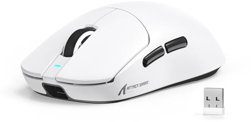 MAMBASNAKE X Attack Shark X8SE 55g Ratón inalámbrico gaming 25000DPI PAW3311, trimodo BT/2,4G/USB-C, 80M clics, 40G aceleración, 500mAh, controlador web