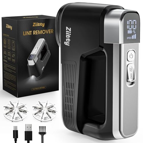 Ziitty Levapelucchi Elettrico, Rimuove i Pelucchi per 3 Livelli di Potenza Regolabili, Taglia Pelucchi a 8 Lame per vari Tessuti Perfetto per i Regali di Famiglia per le Donne
