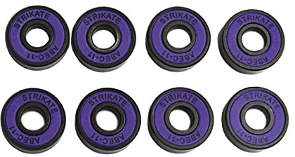 KBOLAE 8 st skateboardlager 8 mm precisionsstorlek ABEC-11 för longboard lila, 22 mm