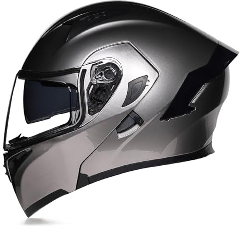 Casco Integrale Da Moto Per Uomini E Donne Adulti Casco Integrale Invernale Caldo Casco Di Sicurezza Unisex Per Tutte Le Stagioni Fodera Rimovibile C,XXL=(63-64CM)