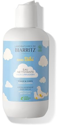 Laboratoires de Biarritz - Eau Nettoyante Micellaire pour Bébé - Certifiée Bio - Apaise et Rafraîchit la Peau - Visage, Corps, Mains & Siège - 200 ml - Fabriquée en France