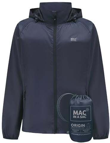 Mac in a Sac Origin II Waterproof Packable Jacket Unisex | Waterproof, Packable Into Own Pocket, Windproof & Breathable, Lightweight, Fully Taped Seams
