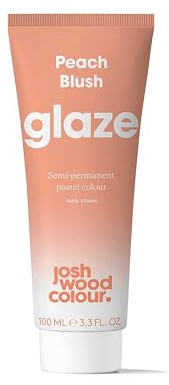Josh Wood Colour Glaze (Peach Blush) - Semi-permanent Hair Mask - Ammonia-free - Conditions and Nourishes - Lasts Up to 3-5 Washes - For Blonde Hair - 100% Vegan - Cream (100ml)