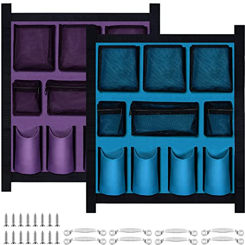 Riakrum 2 Pcs Horse Trailer Grooming Bag Hanging Horse Door Caddy Trailer Organizer Storage (Classic,29.92 x 22.83 Inch)