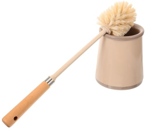 IWOWHERO Wc-Bürsten Set Mit Langem Griff Und Halter Für Gründliche Reinigung Im Badezimmer Weiche Borsten Schonen Die Oberfläche Praktisch Für Haushalt Hotel Und Büro