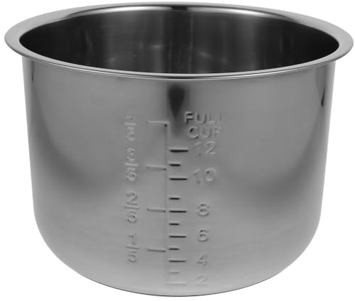 Zerodeko Olla Arrocera Interior De Acero Inoxidable Tanque Interior Antiadherente Para Pastel Revestimiento De Cocina Contenedor De Repuesto De 6L