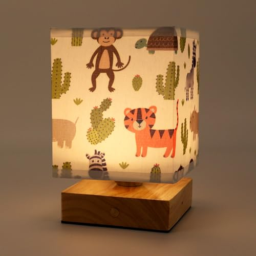 Wetry Lampada da Comodino Bambini con Paralume Luce Notturna Neonati Regolabile Intensità Lucina Notte Ragazzi Ricaricabile Regalo Compleanno Ragazze
