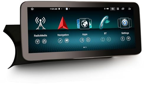 Erisin Qualcomm 8GB+128GB 12,3 Pulgadas Android 14 Radio Coche GPS para Mercedes Benz Clase C W204 S204 NTG 4.5 Soporta Navegador CarPlay Android Auto Bluetooth Dab+ WiFi 4G DSP Pantalla IPS Estéreo